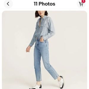 NWT j.crew classic straight jeans scuttle wash 32